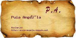 Puia Angéla névjegykártya